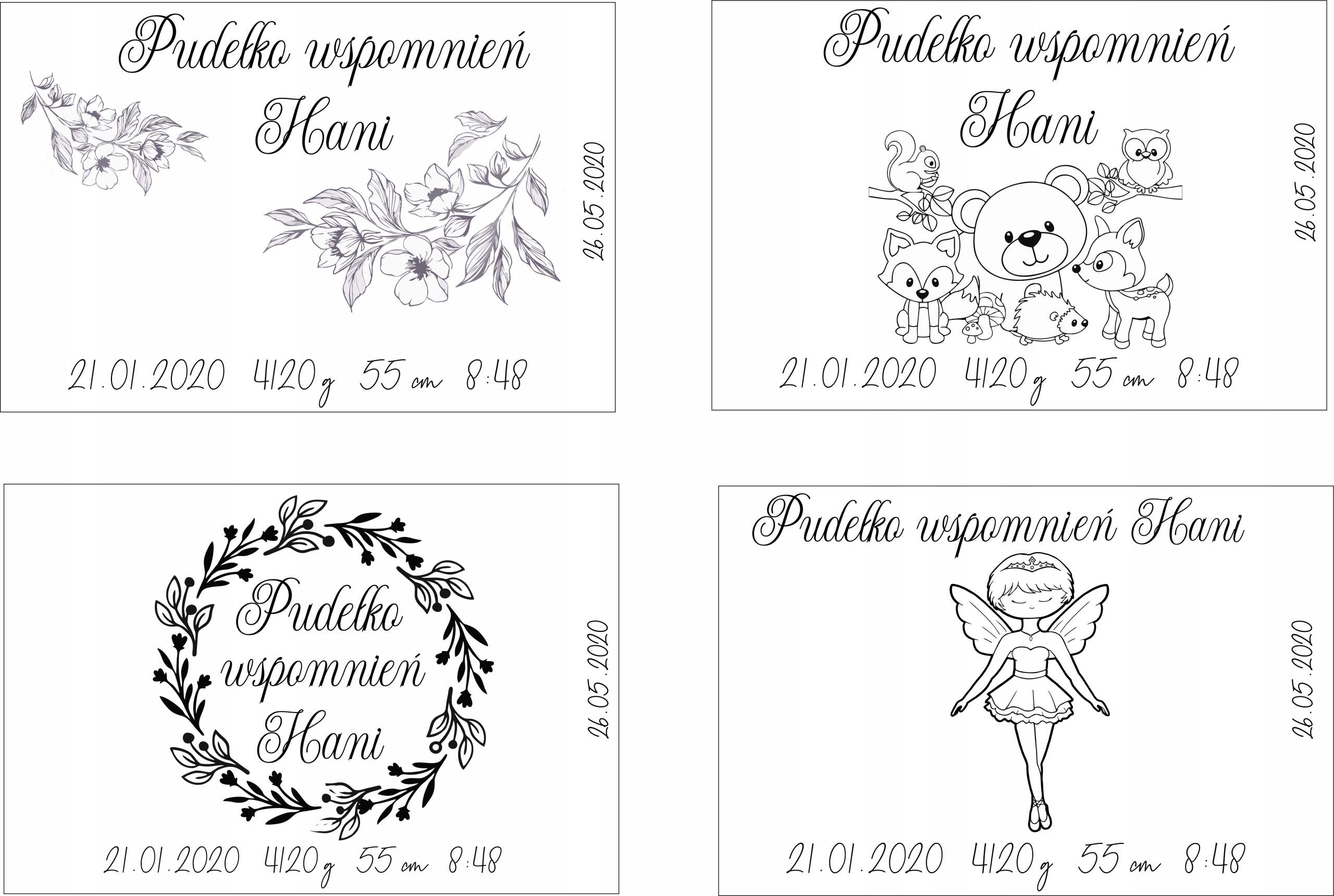 Pudełko wspomnień DREWNIANE METRYCZKA Bohater brak