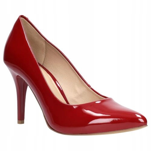 Dámské kožené lodičky Wojas Shoes, červené, vel. 37