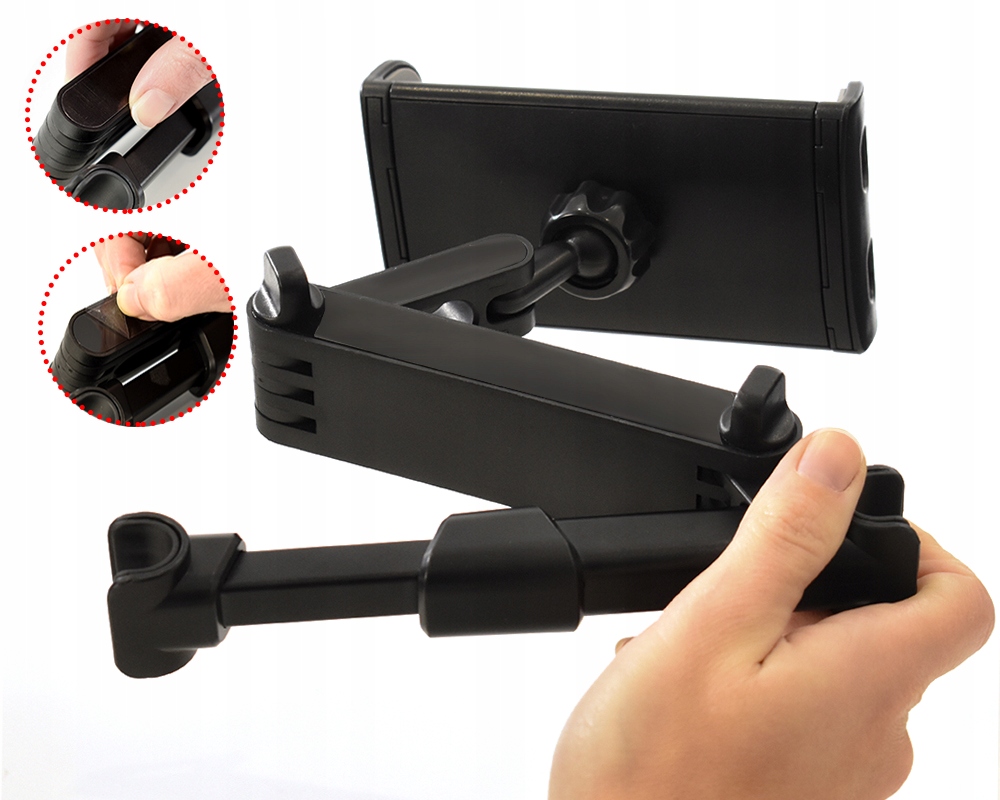 MOCNY UCHWYT SAMOCHODOWY NA ZAGŁÓWEK DUŻY TABLET TELEFON 7-11CALI+SŁUCHAWKI EAN (GTIN) 5903672785815