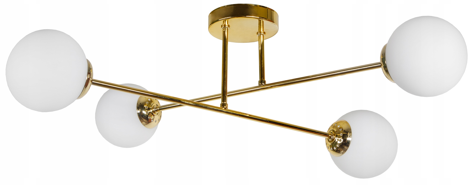 

Lampa Wisząca Sufitowa Żyrandol Złota Kule Led