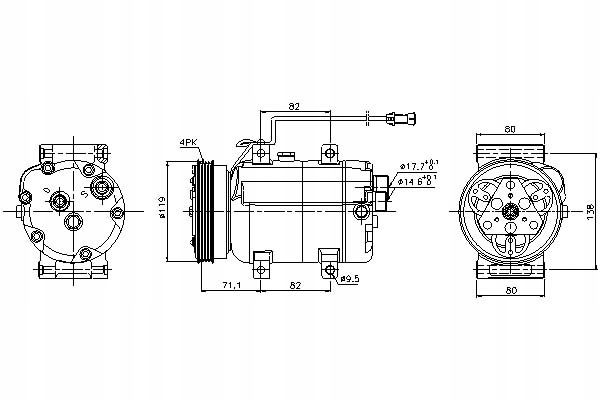 Nissens Kompresor Klimatizace Audi A4 1.6 (8D2. B