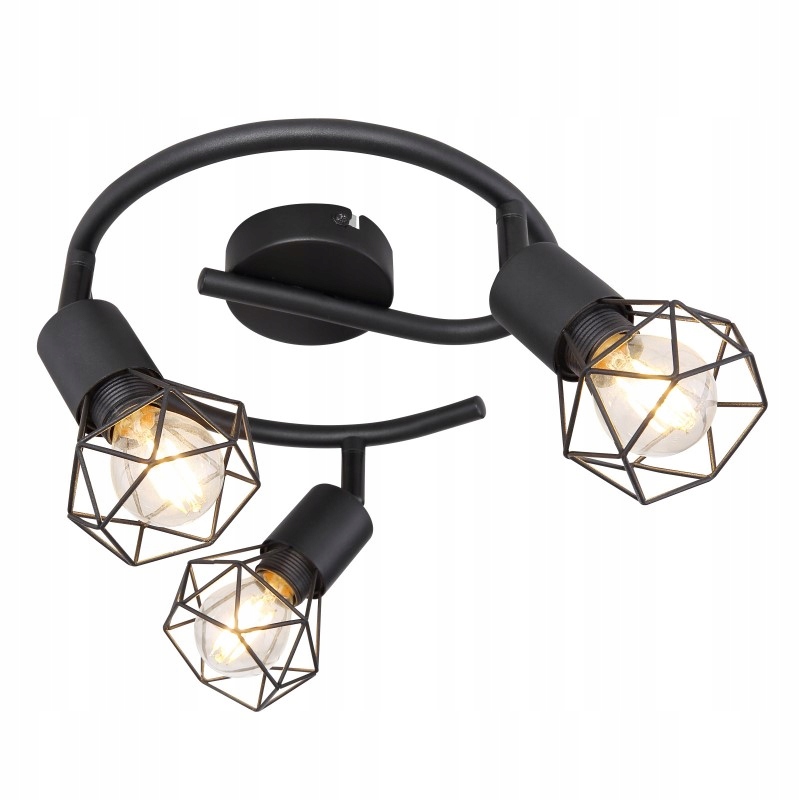 Plafon Lampa Sufitowa Globo Xara I 54802S-3 Czarny