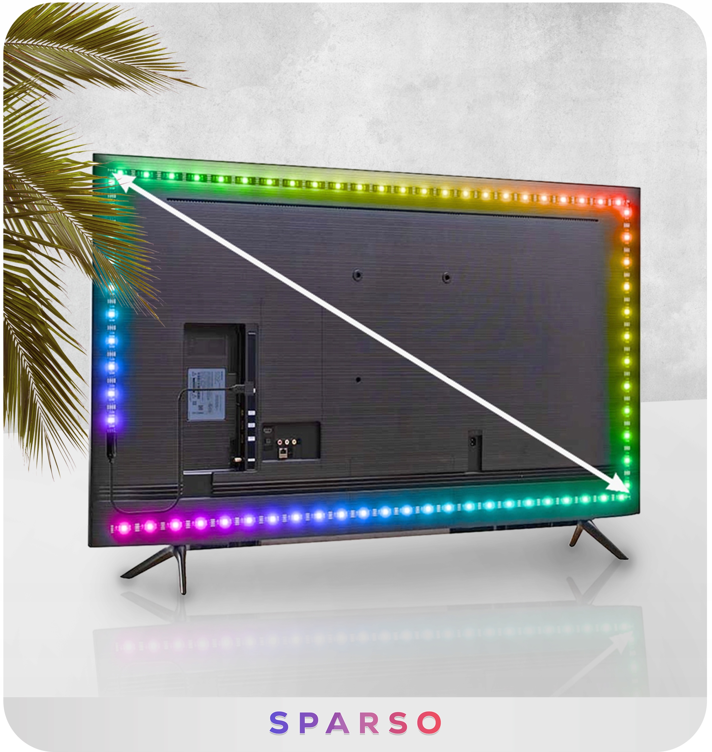 TAŚMA LED RGB LEDY USB PODŚWIETLENIE DO TELEWIZORA TV NA PILOTA 4M APKA Klasa ochronności II