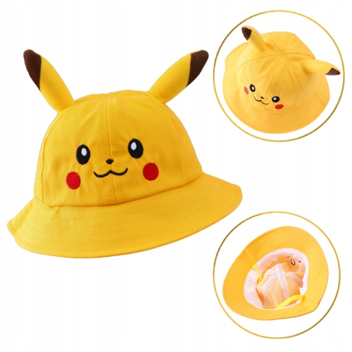 

Kapelusz żółty Pikachu Bucket 55-58 Czapka Lato