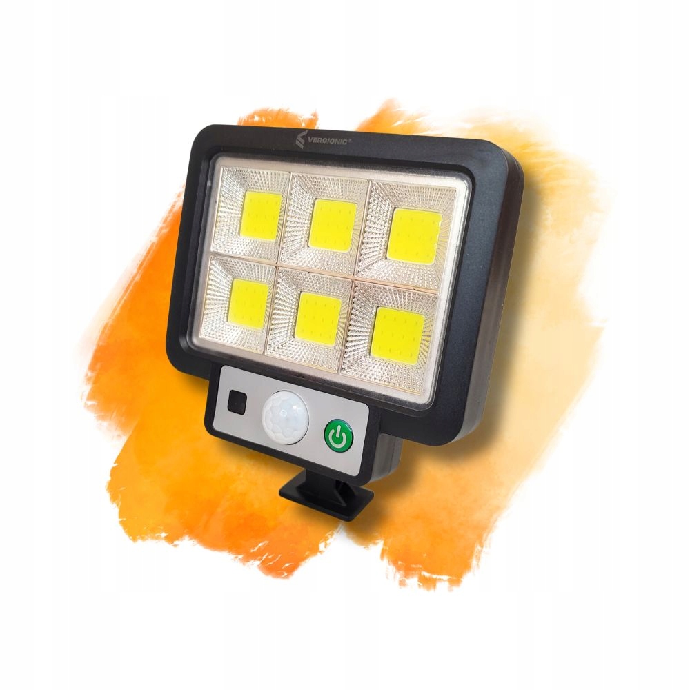 Lampa solarna LED COB 100lm 15W + czujnik ruchu/zmierzchu ogrodowa IP44 Strumień świetlny 100 lm