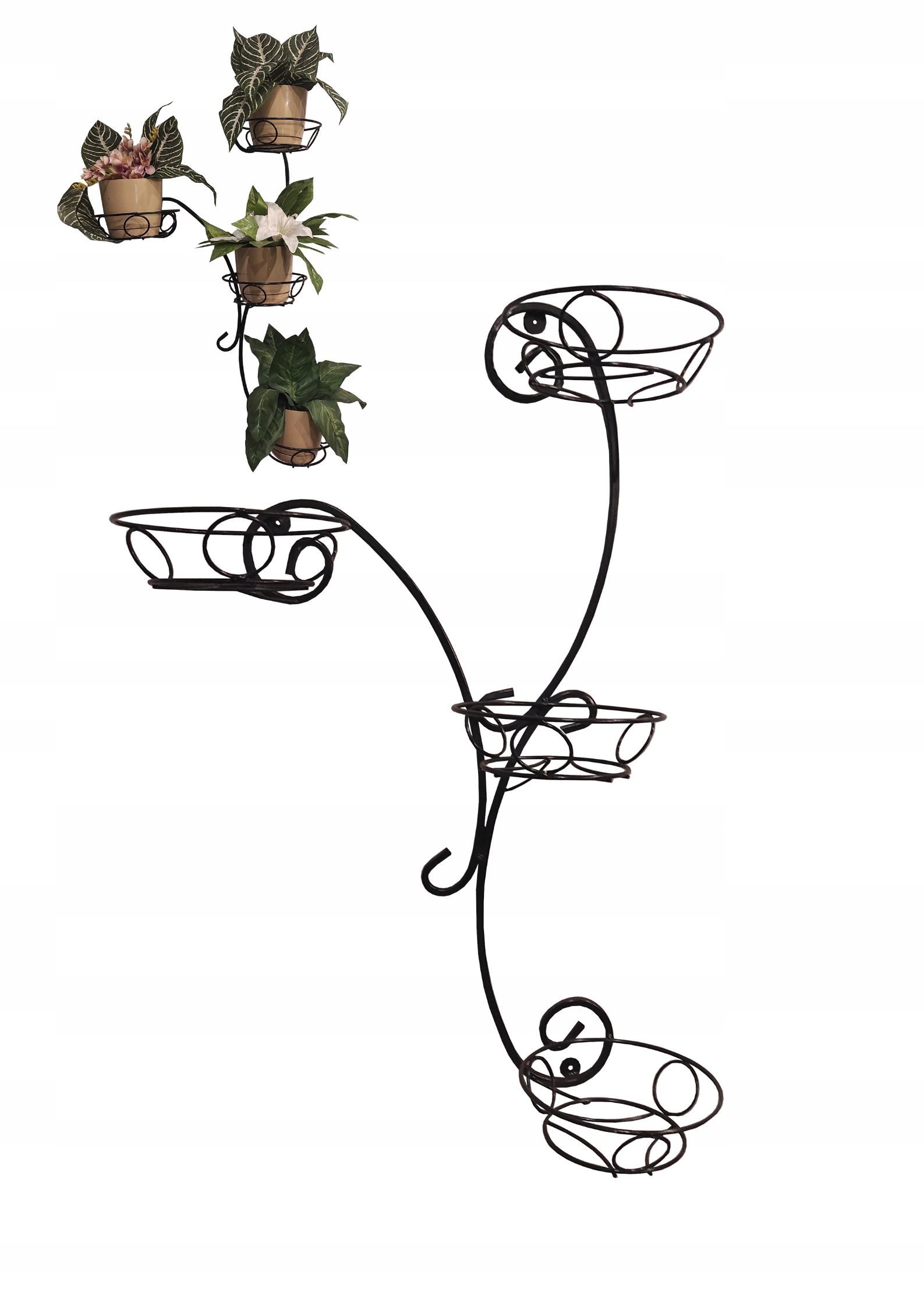 

Kwietnik na ścianę czarny duży loft uchwyt wiszący