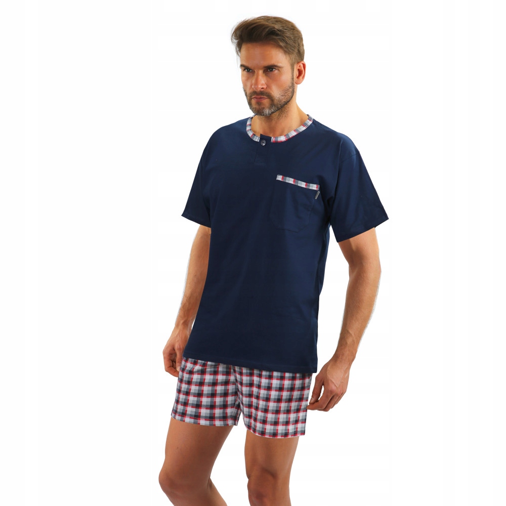 Sesto Senso pánské pyžamo Jasiek krátký rukáv 100% Bavlna velikost 3XL