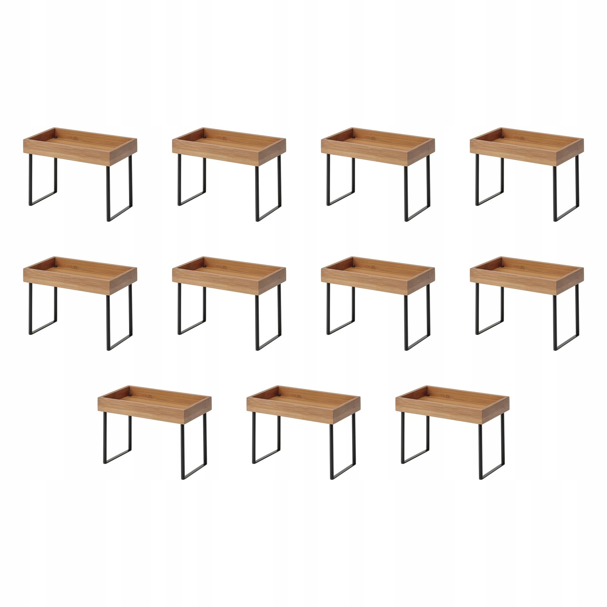 11 ks Organizér na kuchyňskou desku kovový bambus 23x13x15 Nalblecka