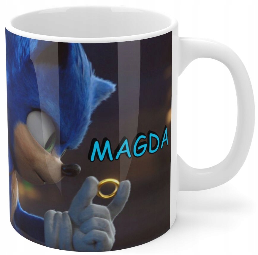 

Kubek imię Sonic szybki jak błyskawica Hedgehog