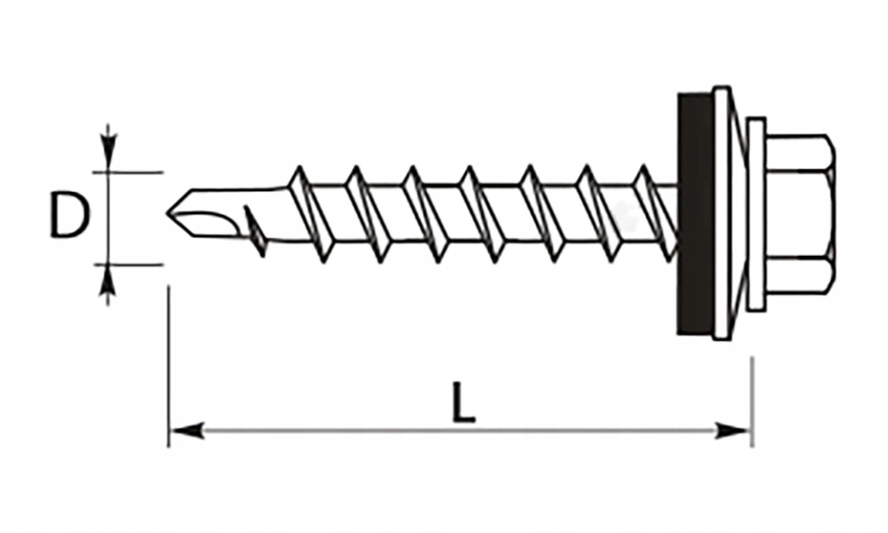 WKRĘTY FARMERSKIE FARMERY ETANCO 9005 4,8X35 250sz Średnica wkręta 4.8 mm