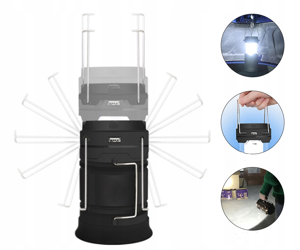 LATARKA LAMPA SOLARNA LAMPKA KEMPINGOWA NAMIOT Model KX4836