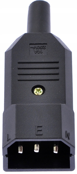 Wtyk komputerowy męski AC 3 pin IEC320 C14 10A UPS Marka Inna