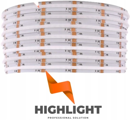 Highlight Cob Led pásik Rgb+cct IP20 Hightlight 16W/24V 5m viacfarebný