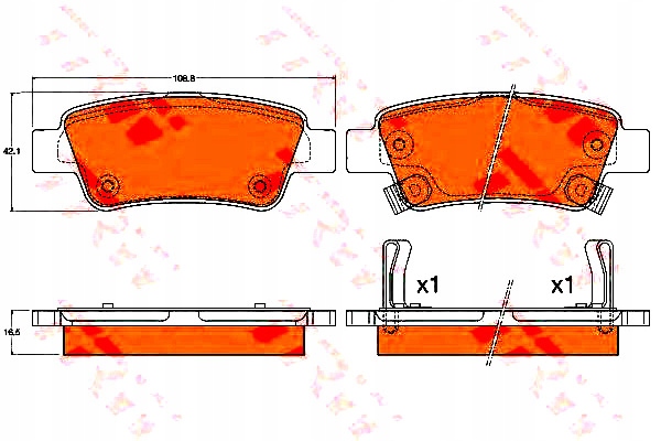 Trw Brzdové Destičky Honda Cr-v IV 1.6 I-dtec (re)