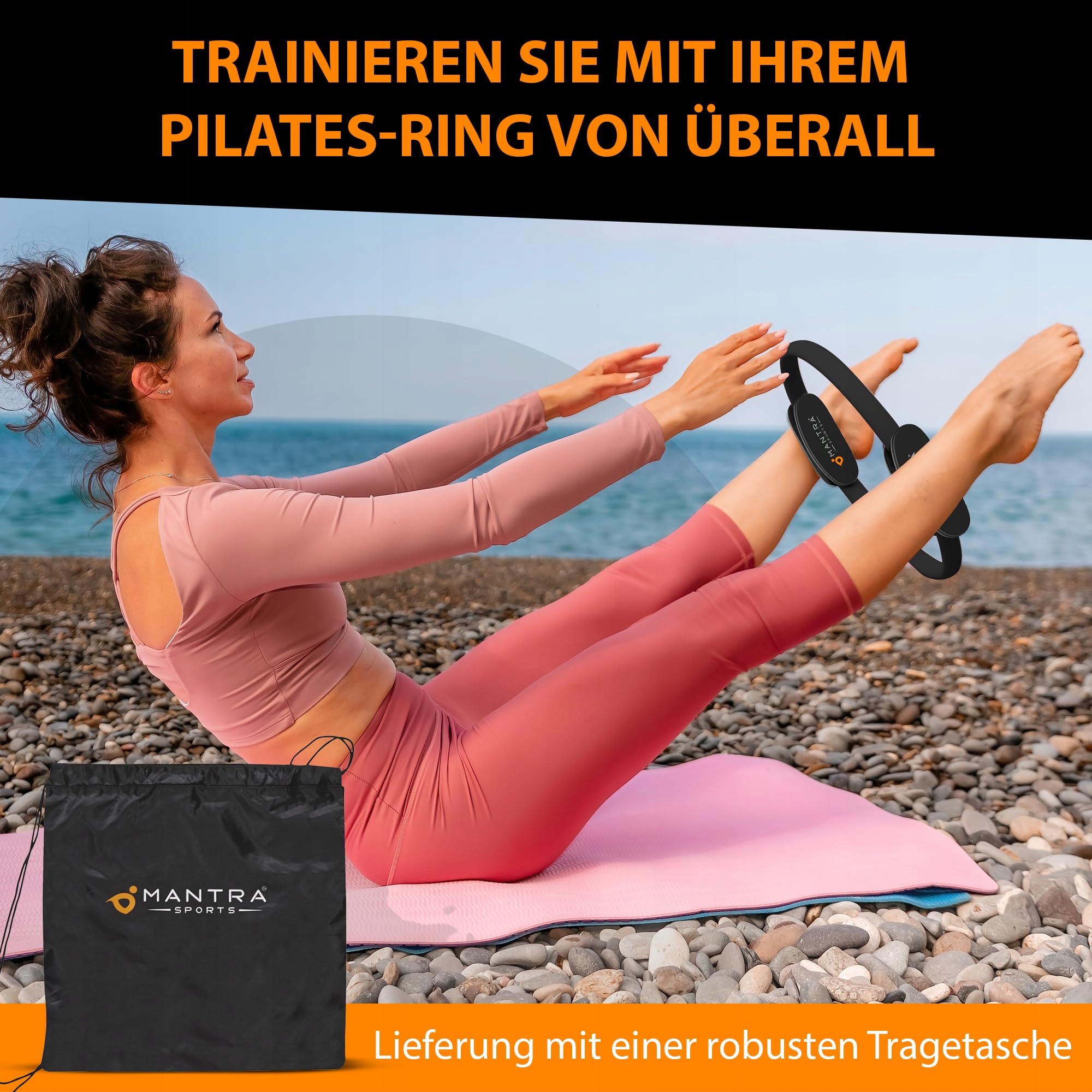 MANTRA SPORTS Pilates Ring Trening Fitness Dla Kobiet i Mężczyzn W Domu — miniatura 8