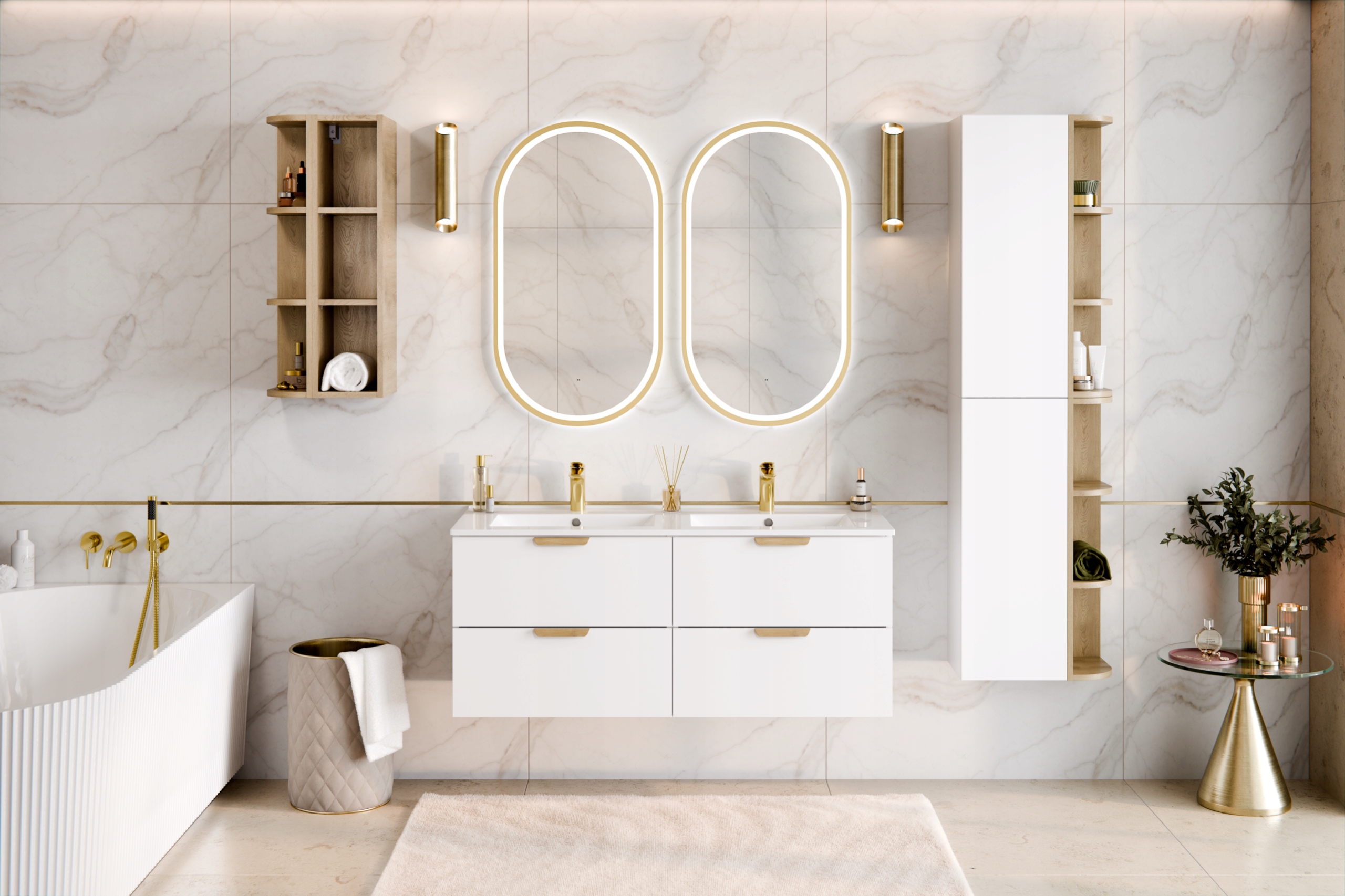 Nábytková sada 120 cm s nábytkovým umyvadlem Lava