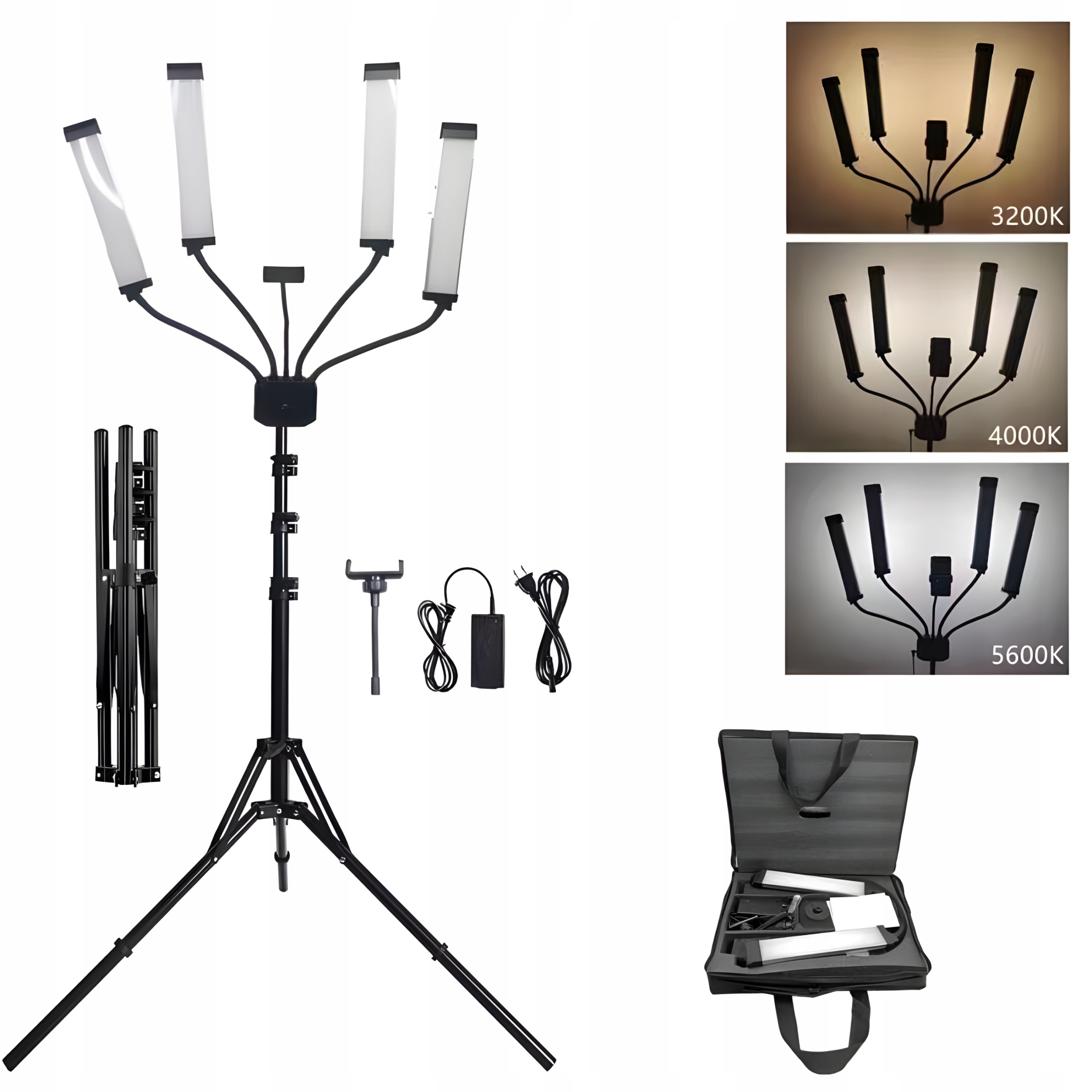 4 Ohebná a pružná Led lampa Kosmetické řasy Make-up Nehty Silná 65W