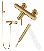 Zlatá termostatická vaňová batéria s kohútikom Glami termostat hlavica vaňa