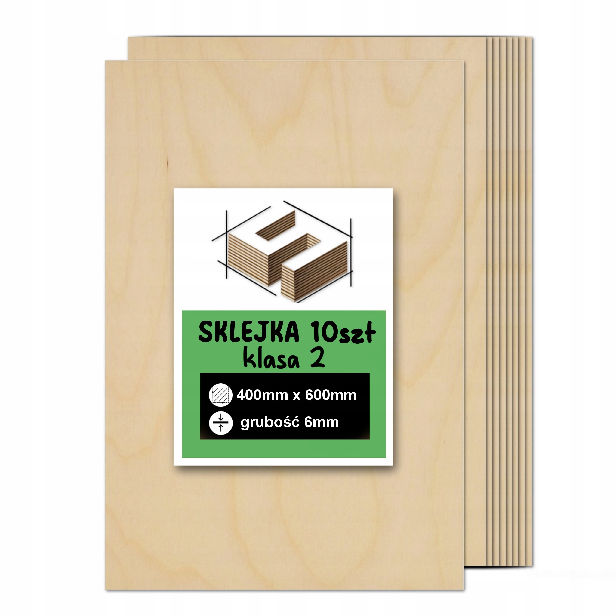 Překližka 6 mm Formatka Pro Laser Cnc Gravírování 40x60 cm 400x600 mm 10 Ks Třída 2