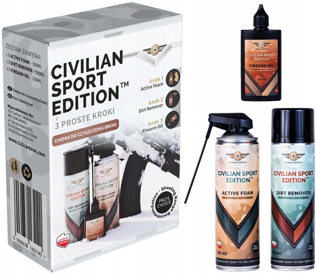Zestaw czyszczenia broni piana .223 Carabine Civilian Sport Edition CSE-3