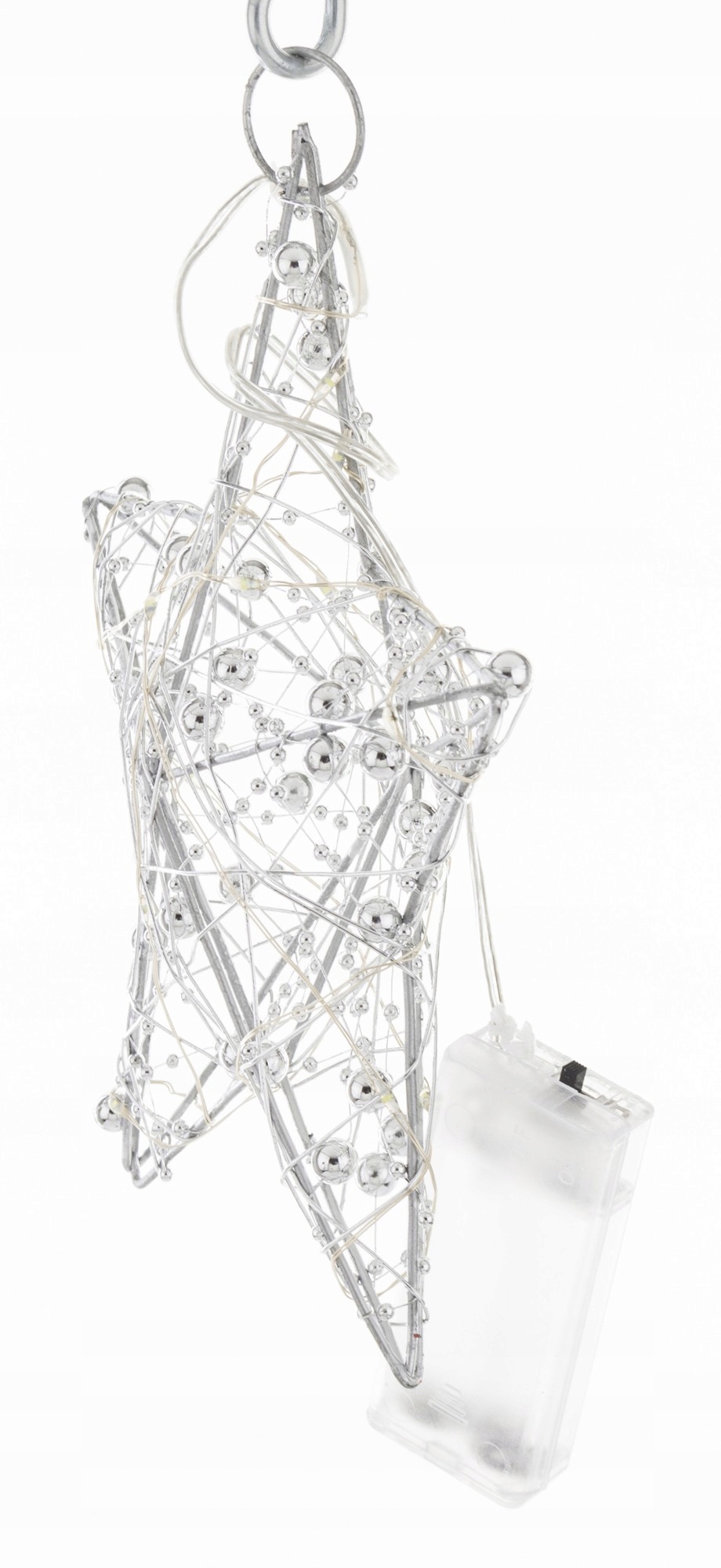 WISZĄCA OZDOBA SREBRNA GWIAZDA LED 20CM Marka Art-Pol