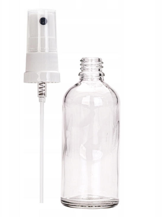 

Szklana butelka 100 ml z atomizerem Bezbarwna