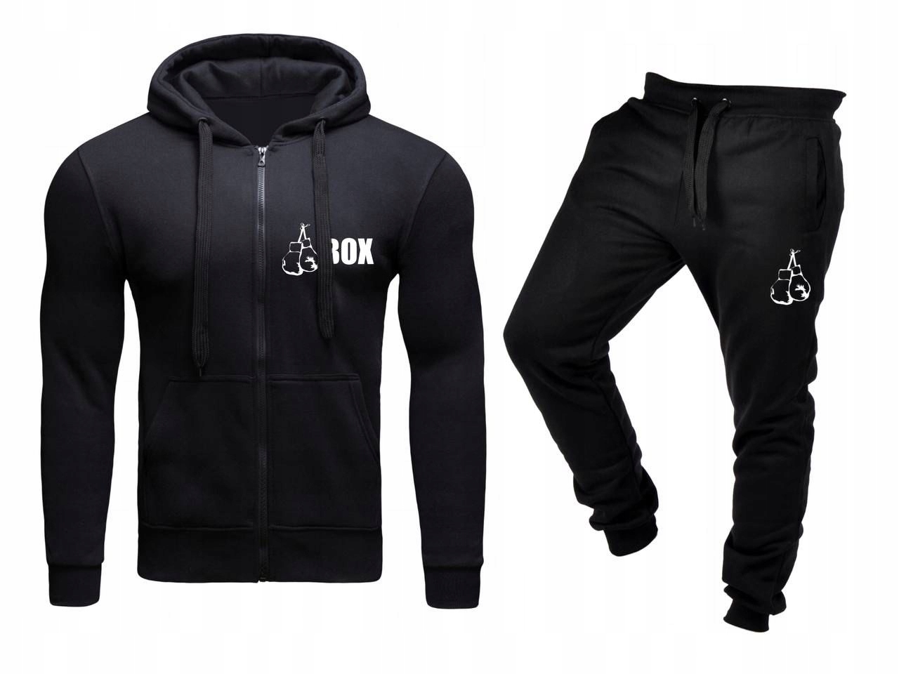 Tepláková Souprava Teplákovka Pánský Rozepínací Box Černá XL