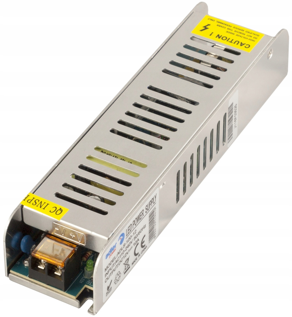 ZASILACZ MODUŁOWY DO TAŚM LED 12V 120W 10A ADLER TRANSFORMATOR MONTAŻOWY