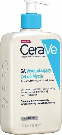 CeraVe Sa Wygładzający Żel do Mycia Skóry Szorstkiej i Suchej, 473 ml
