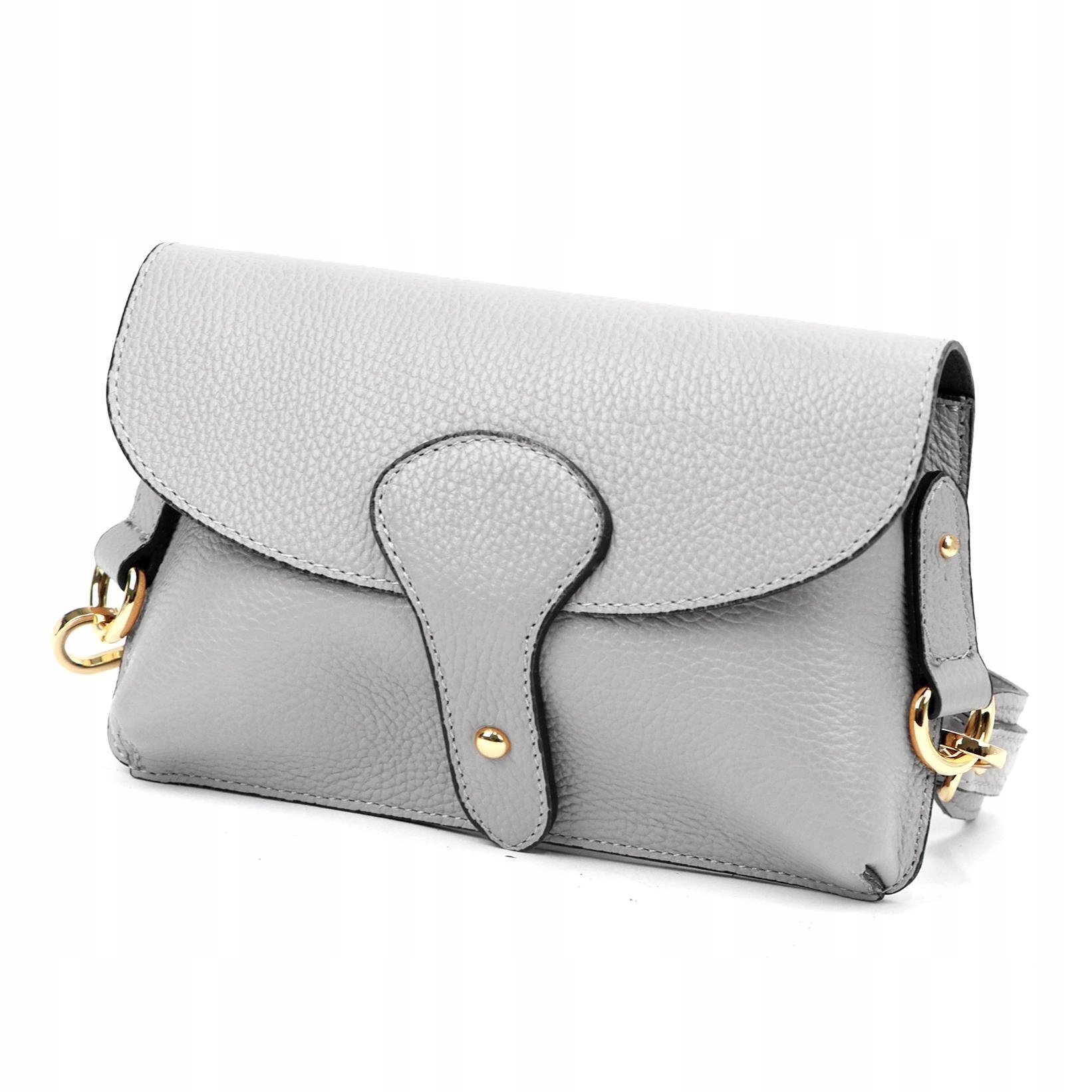 Dámská kabelka přes rameno kožená šedá na telefon Luka