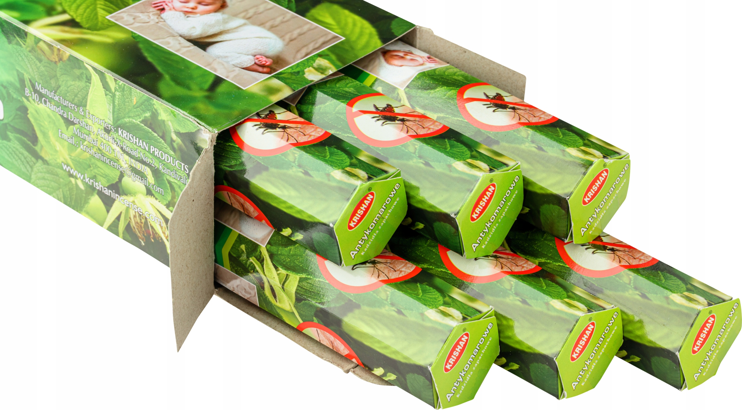 GRUBE KADZIDEŁKA NA KOMARY, BOX WYSTARCZY NA CAŁE LATO DZIAŁKA OGRÓD BALKON Kod producenta Krishan