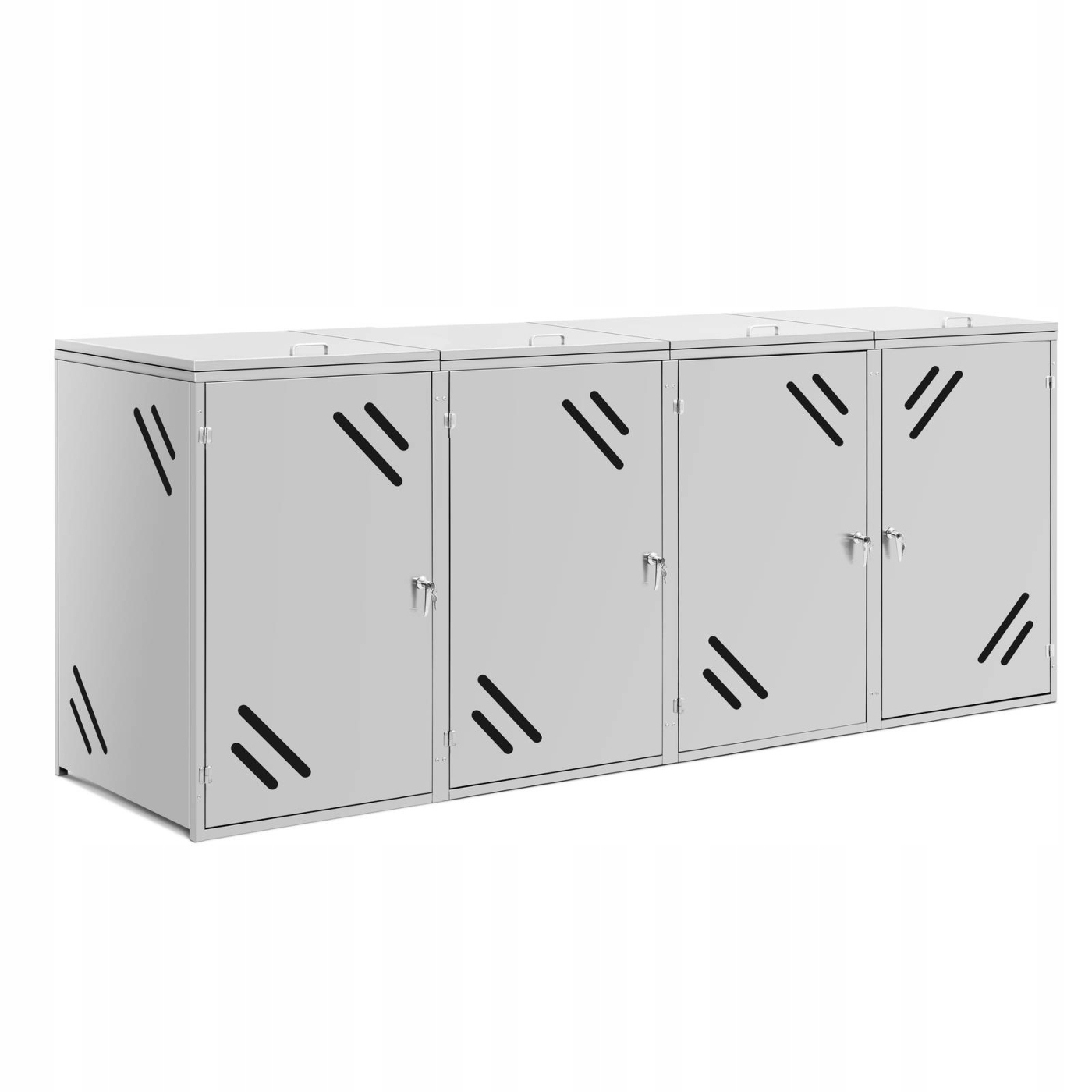 Levně Box Na Popelnice 4 X 240 L Větrací Štěrbiny