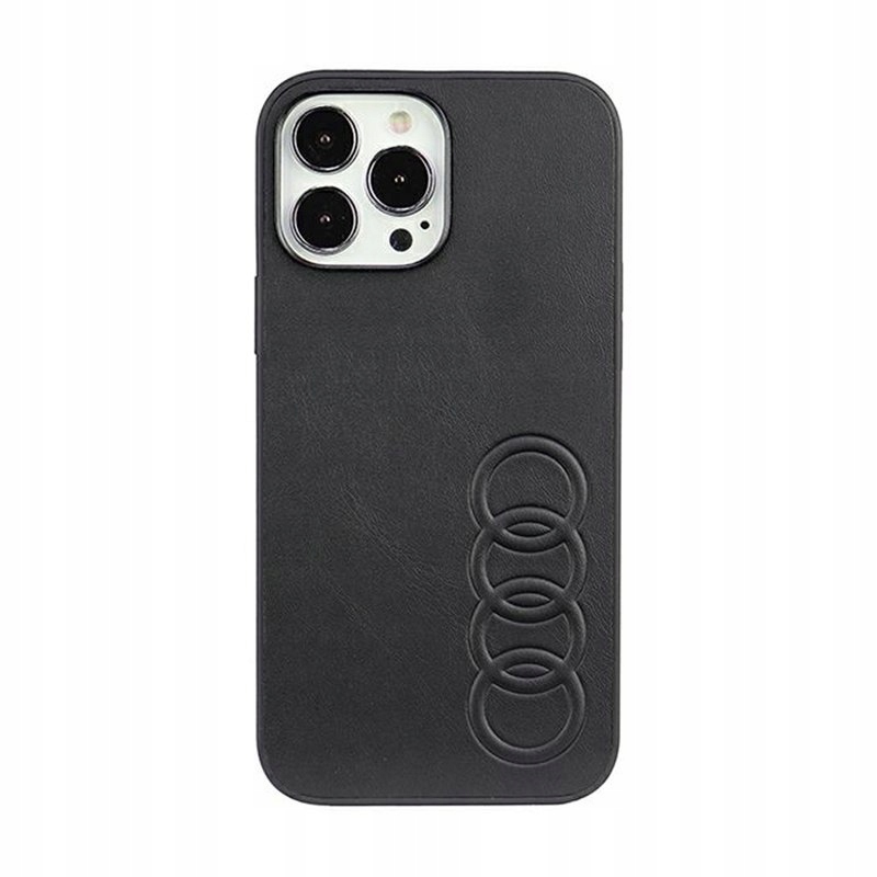 Audi Synthetic Leather Etui iPhone 13 Pro Max (Czarny)