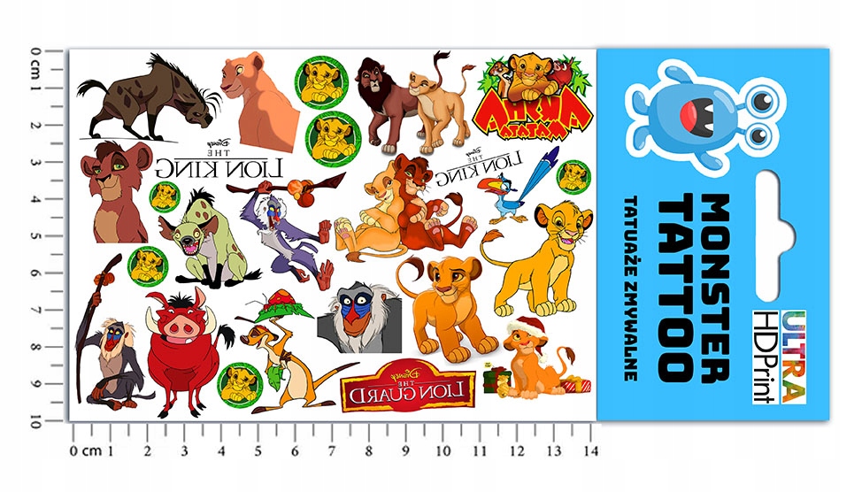 ZESTAW NAKLEJKI + TATUAŻE DLA DZIECI DZIECIĘCE KRÓL LEW JAKOŚĆ Marka Inna