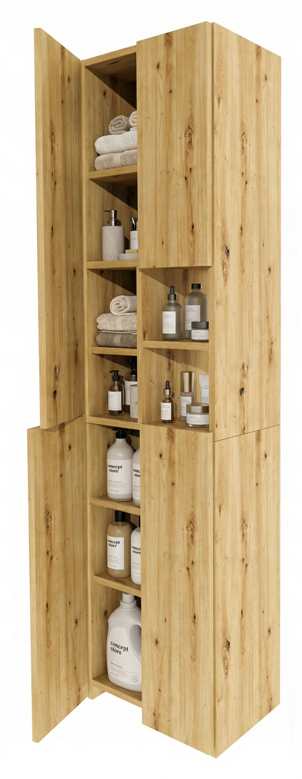 volně stojící skříňka koupelnový pomocník regál sloupek skříňka dub artisan