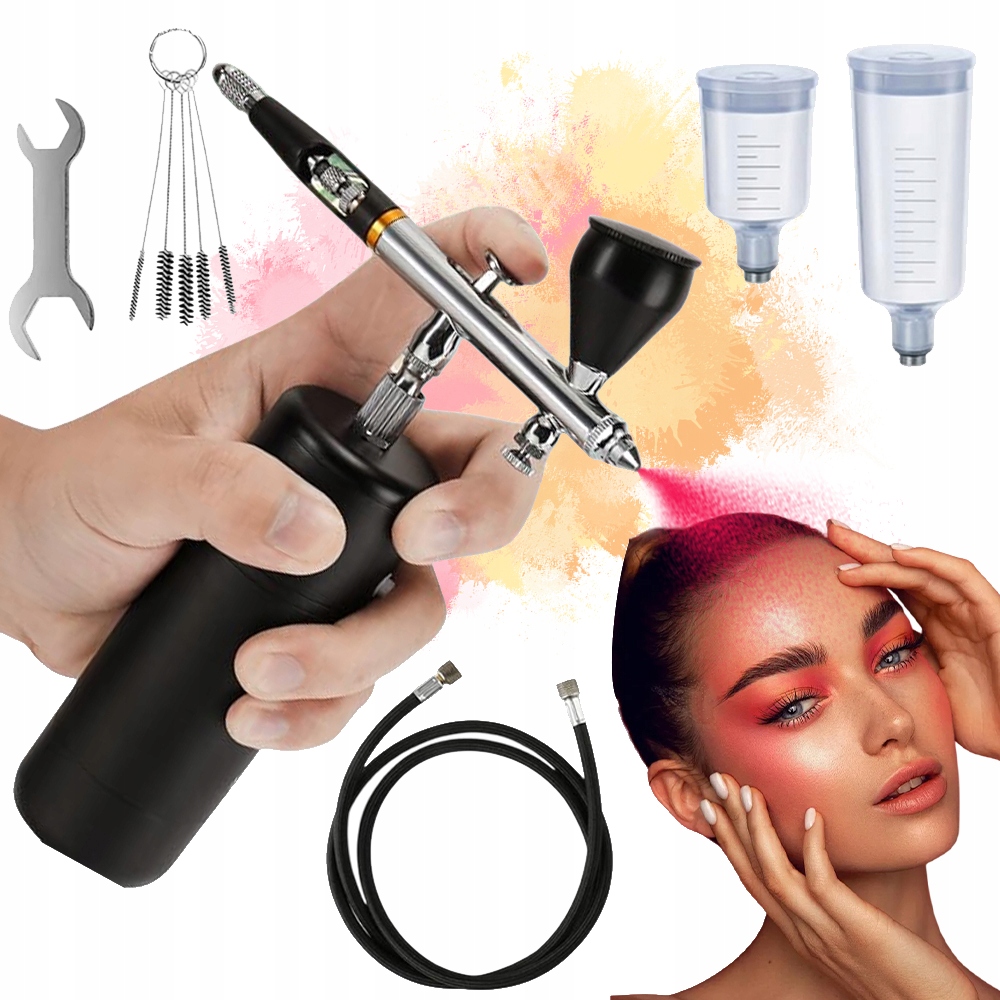 Aerograf Se 3 Úrovněmi Tlaku 2 Režimy 0,3 MM Usb Černý 18-30 Psi