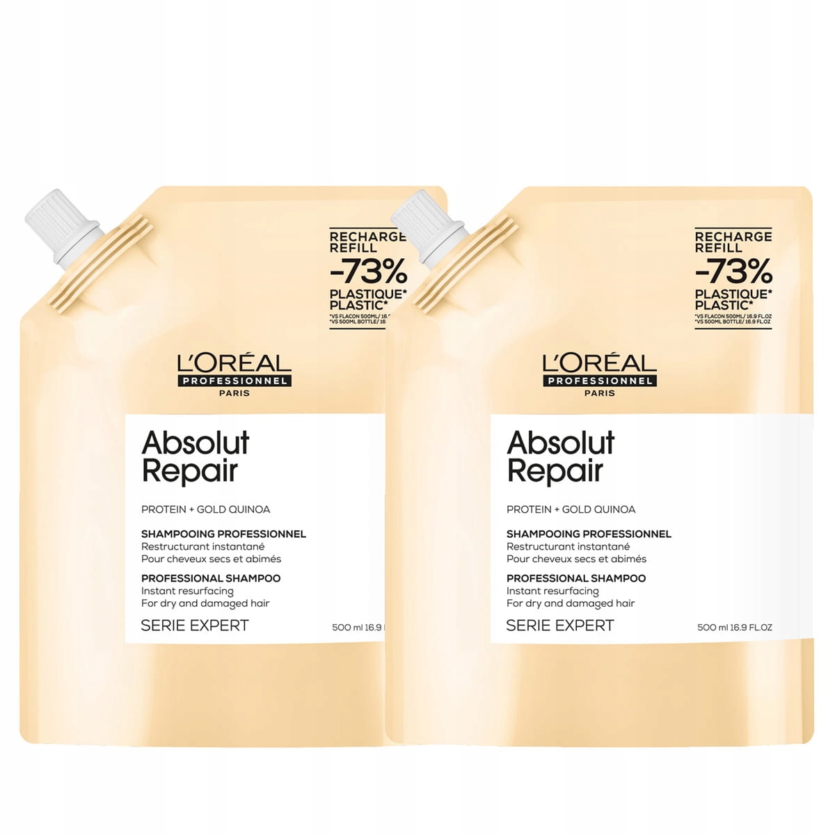 Loreal Absolut Repair Refill refill šampon pro regeneraci vlasů 2x500 ml