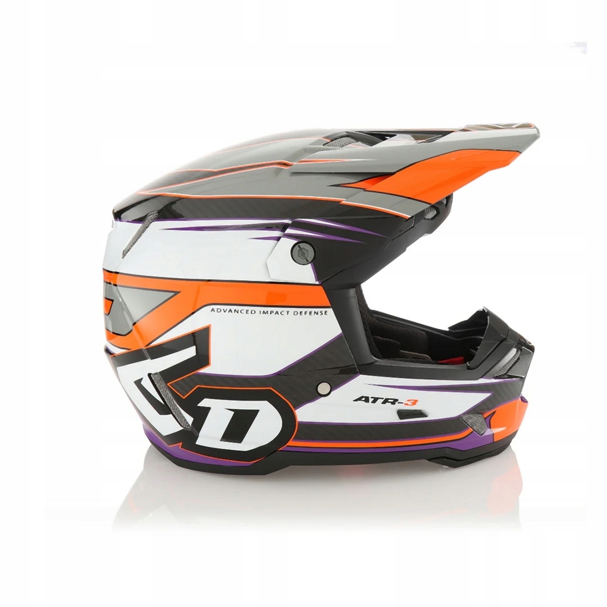 6D Helmets Prilba Cross/enduro Model ATR-3 Hyper Gloss Neon Orange/purple Kol