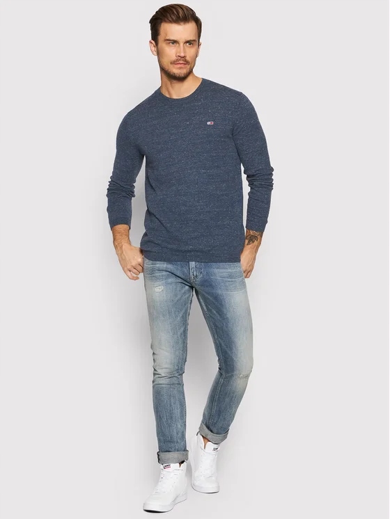 TOMMY HILFIGER JEANS ORYGINALNY SWETER XXL Kolor niebieski