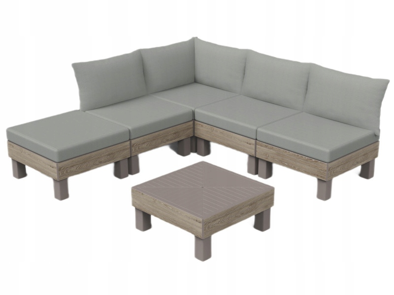 Zestaw mebli ogrodowych Keter Deco Elements 262542 Brązowo-szary
