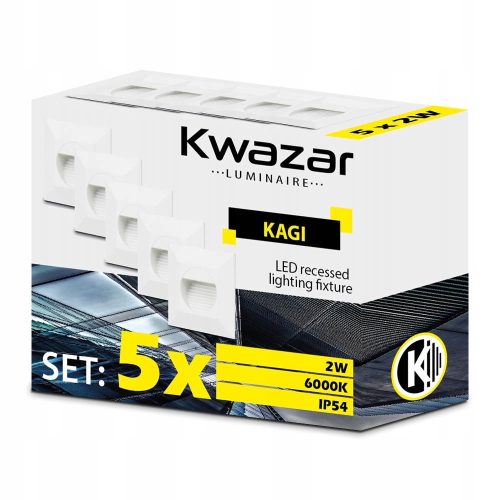

5x Lampa Schodowa Ścienna Led 230V IP54 15%