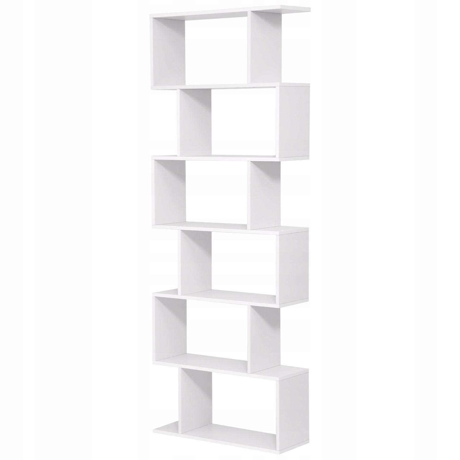 

Regał biały 6 półek szafka na książki 190,5 cm