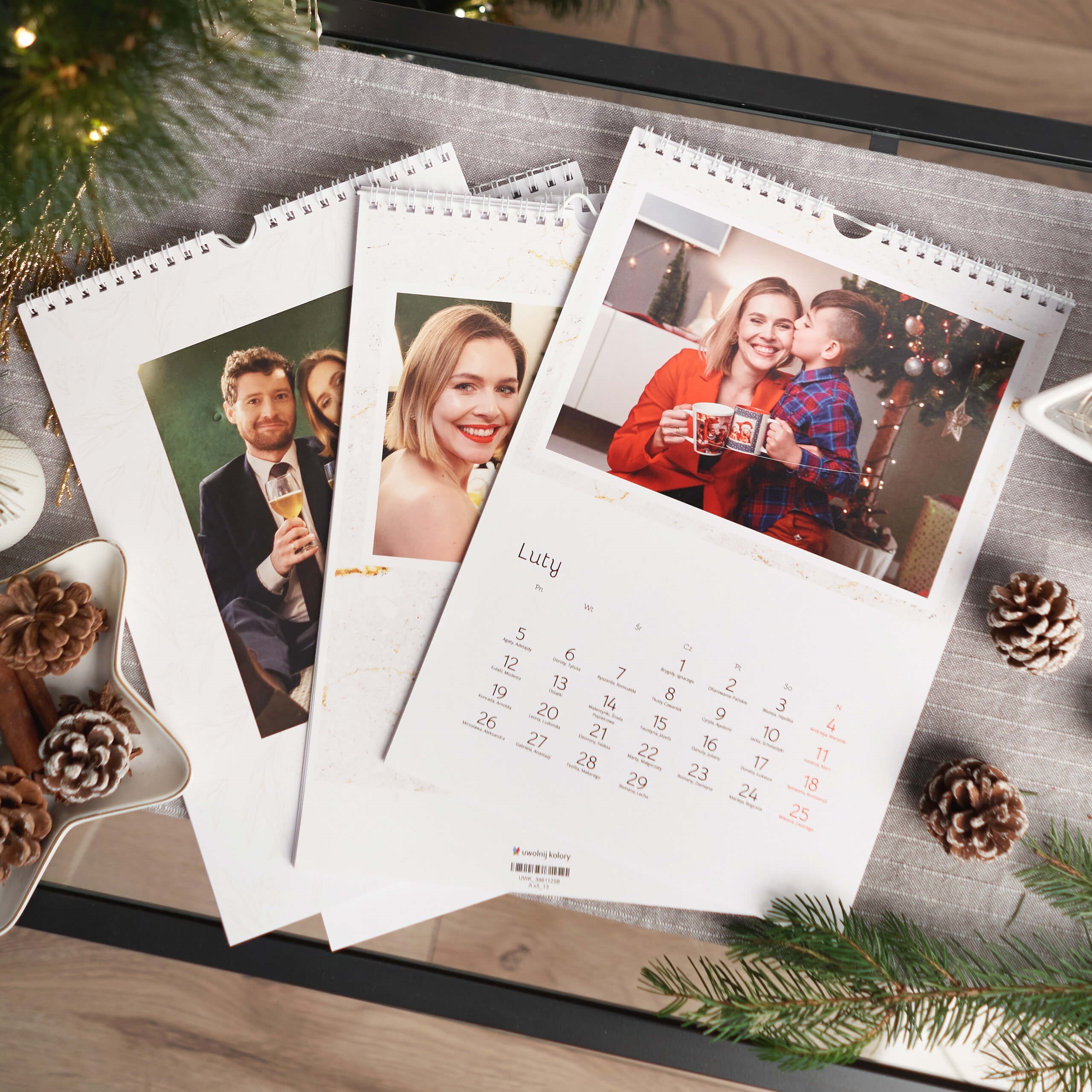 7x Foto-kalendarz A3 TWOJE ZDJĘCIA kalendarze Język publikacji polski
