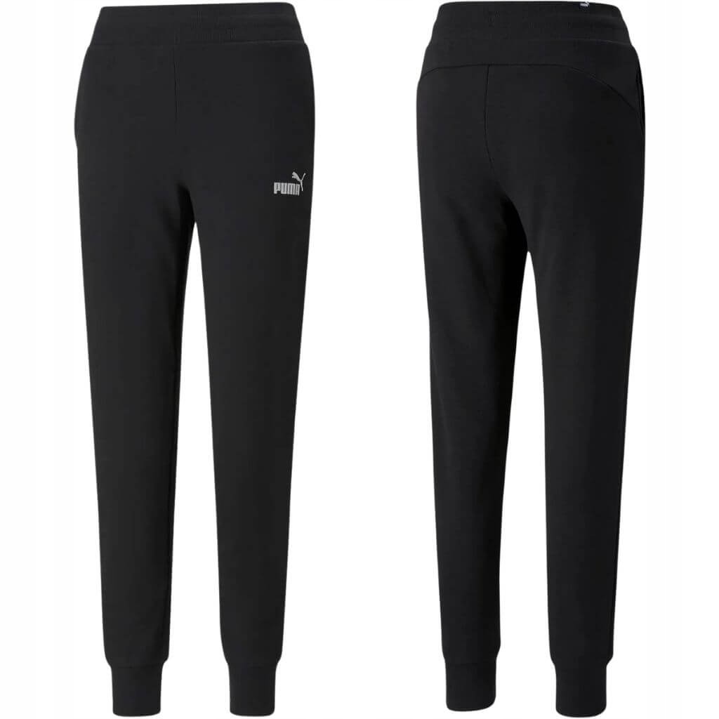 Puma joggery damskie Ess Tr czarne spodnie na fitness siłownię dresowe Xs
