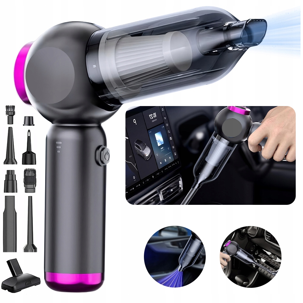 Bezdrátový Ruční Vysavač S Foukačem Pro Čištění Auta, Pohovky