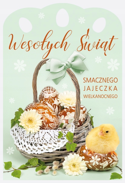 POCZTÓWKA KARTKA WIELKANOC WYCINANA ŚWIĘTA 1 SZT.