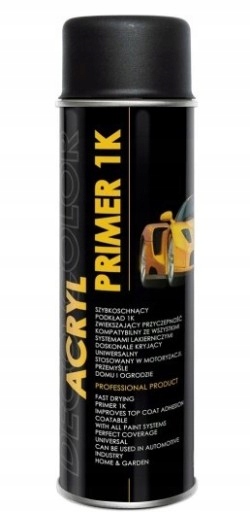 

Podkład do samochodu spray Acryl 1k 500ml czarny