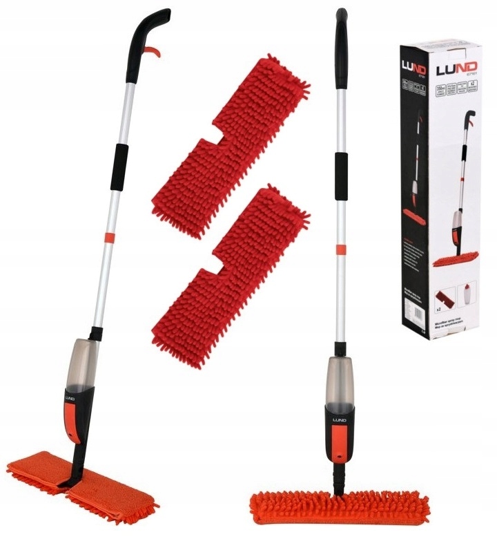 Levně Lund Mop S Rozprašovačem Rotační Oboustranný 2 Návleky Z Mikrovlákna 67161
