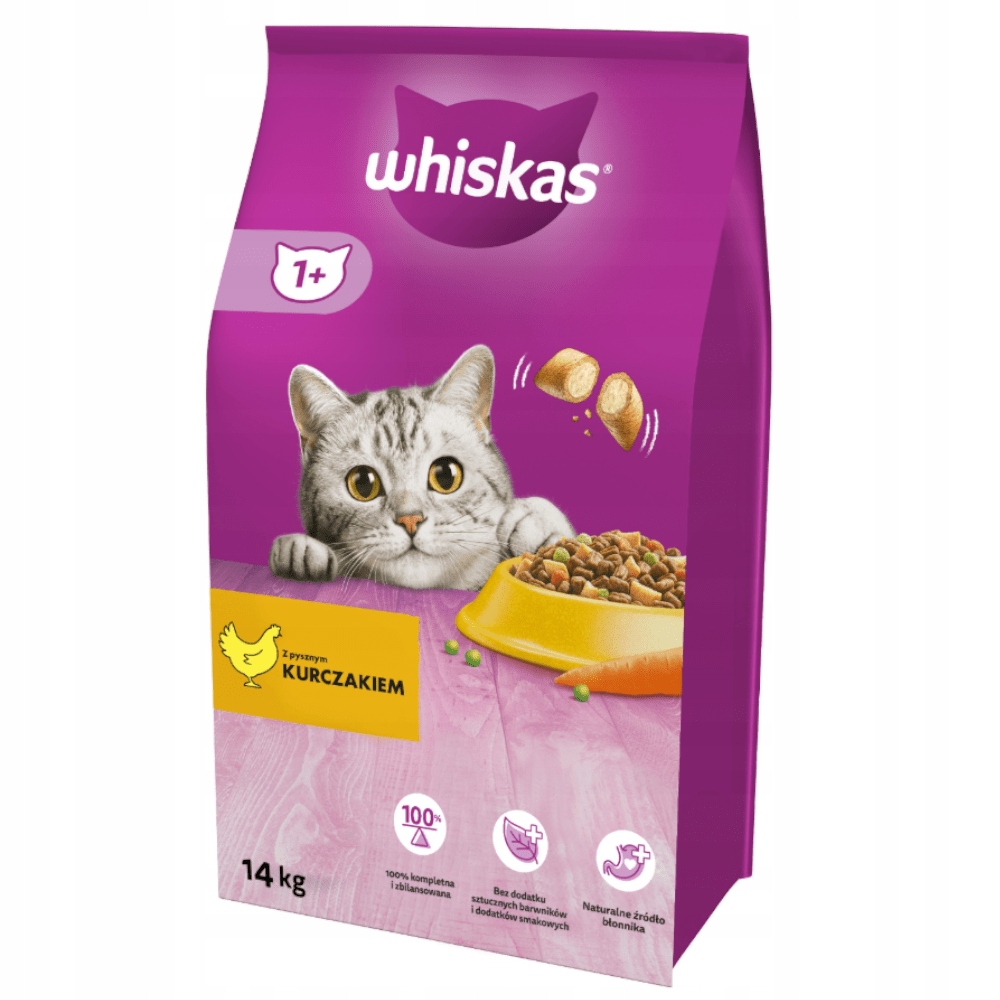 Suché Krmivo pro kočky Whiskas s kuřecím masem 14 kg