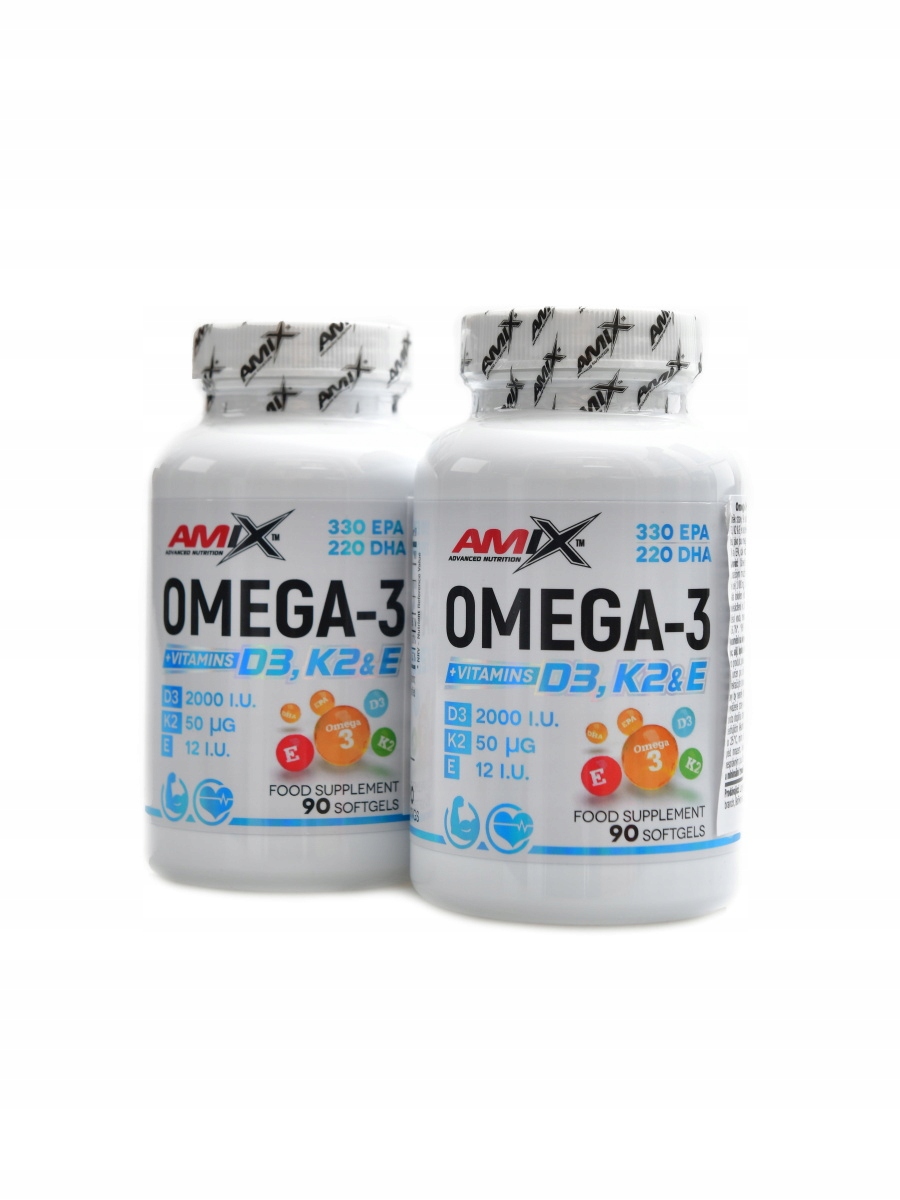 Amix Performance Omega 3 D3 K2 E 2 x 90 kapslí Duopack